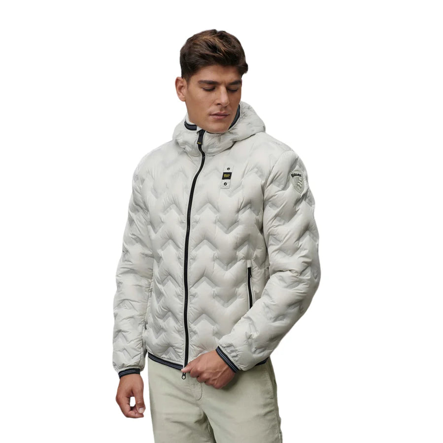 Bianco Giubbotto Blauer Uomo Grigio Giubbino Blauer 2025 Uomo