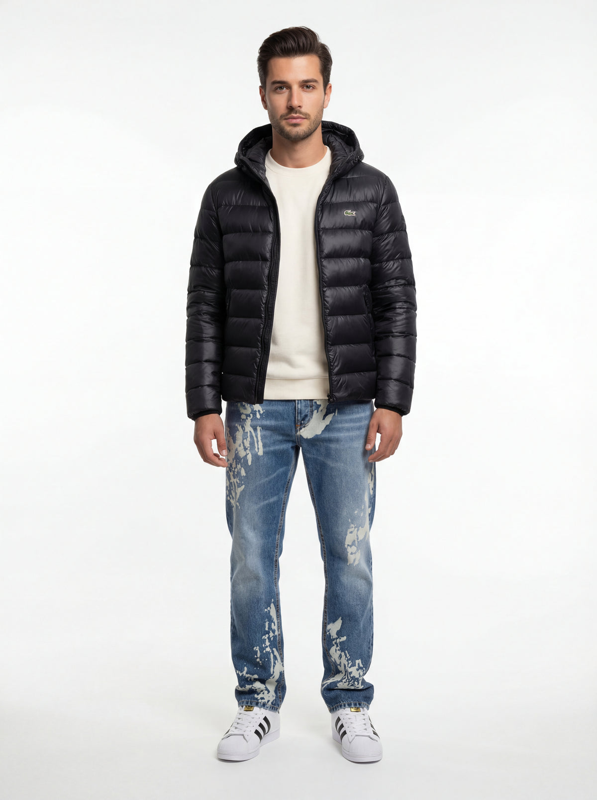 Superstar + Lacoste Maglioncino + Jeans Soldier Baggy + Blauer Giubbino Uomo - 02