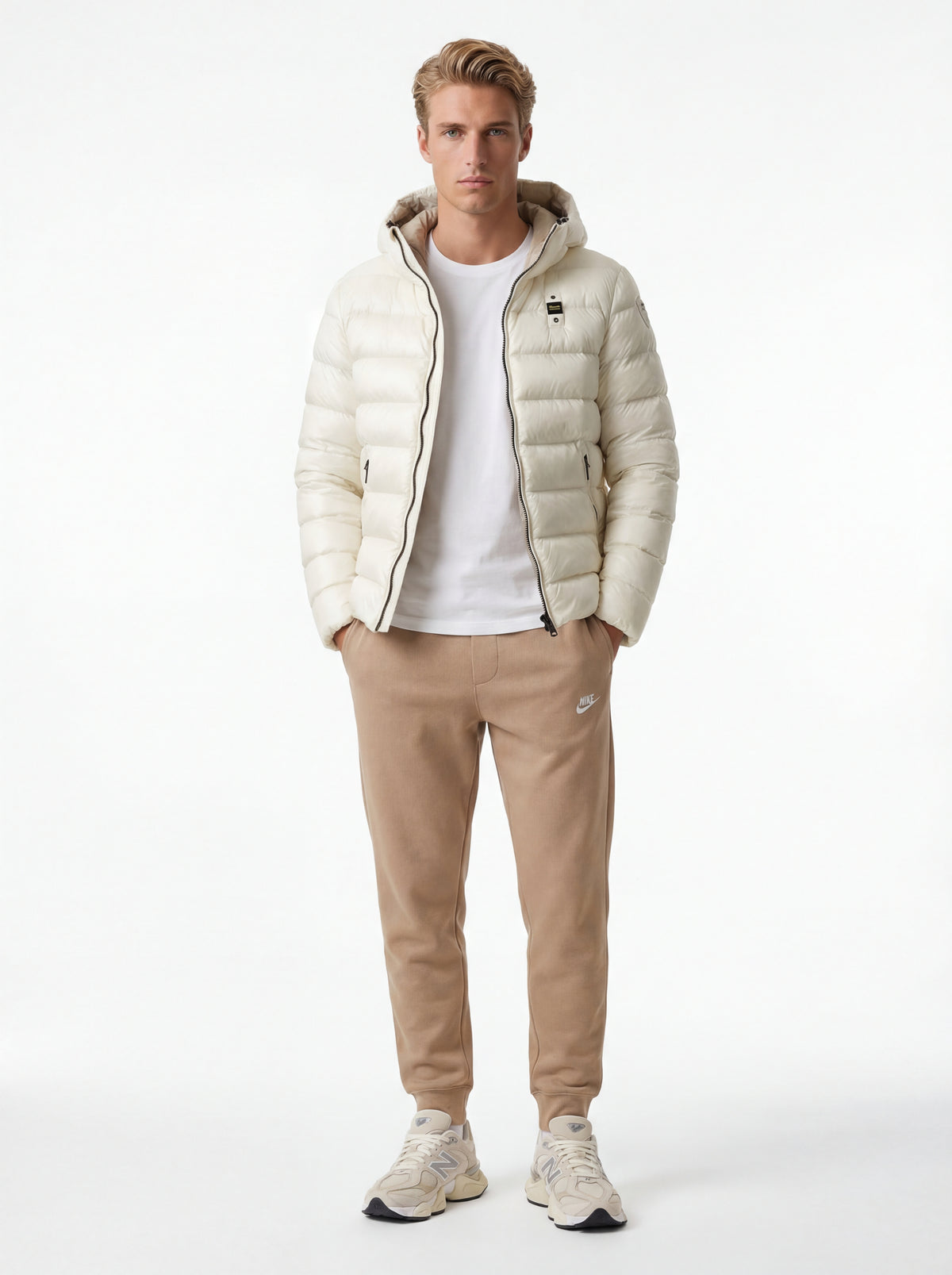 New Balance U9060WHT + Blauer Giubbino Uomo + Nike Pantalone Tuta - 02