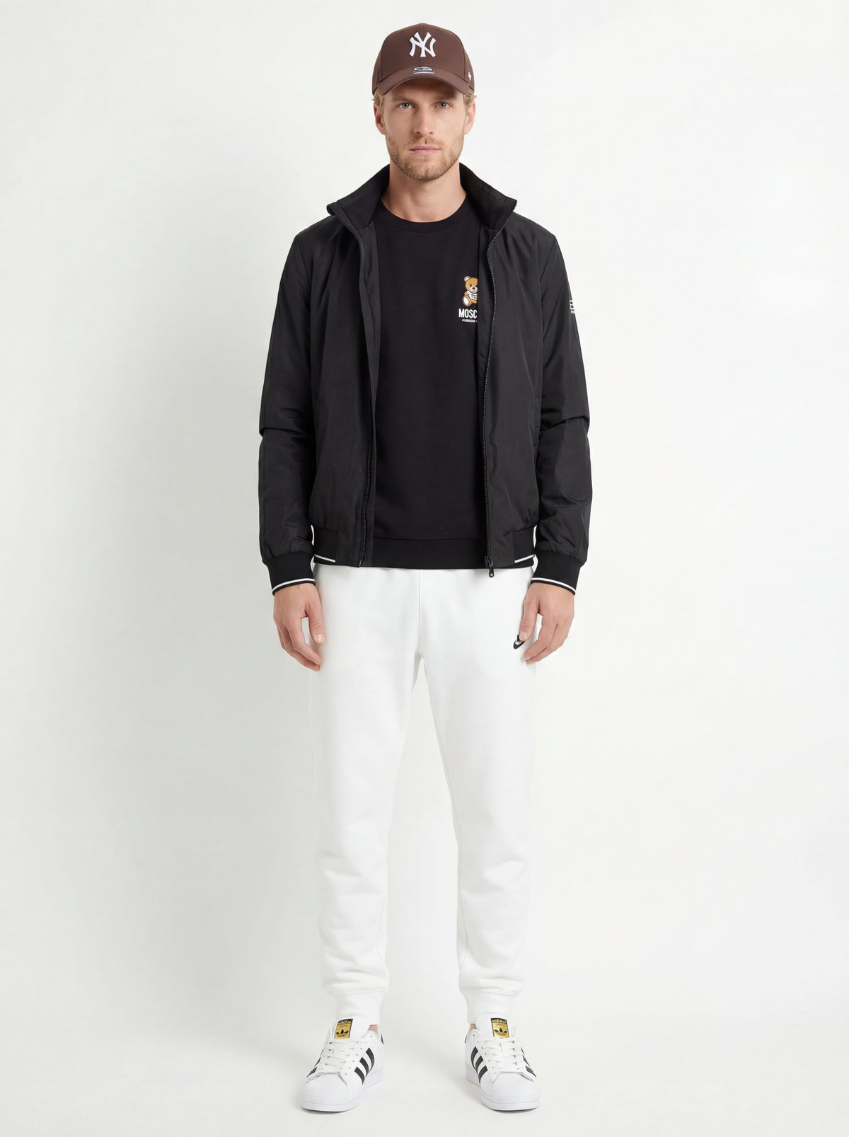 Superstar + Moschino Felpa Uomo + Nike Pantaloni Tuta + Emporio Armani Giubbino P + 47Brand Cappelli - 02