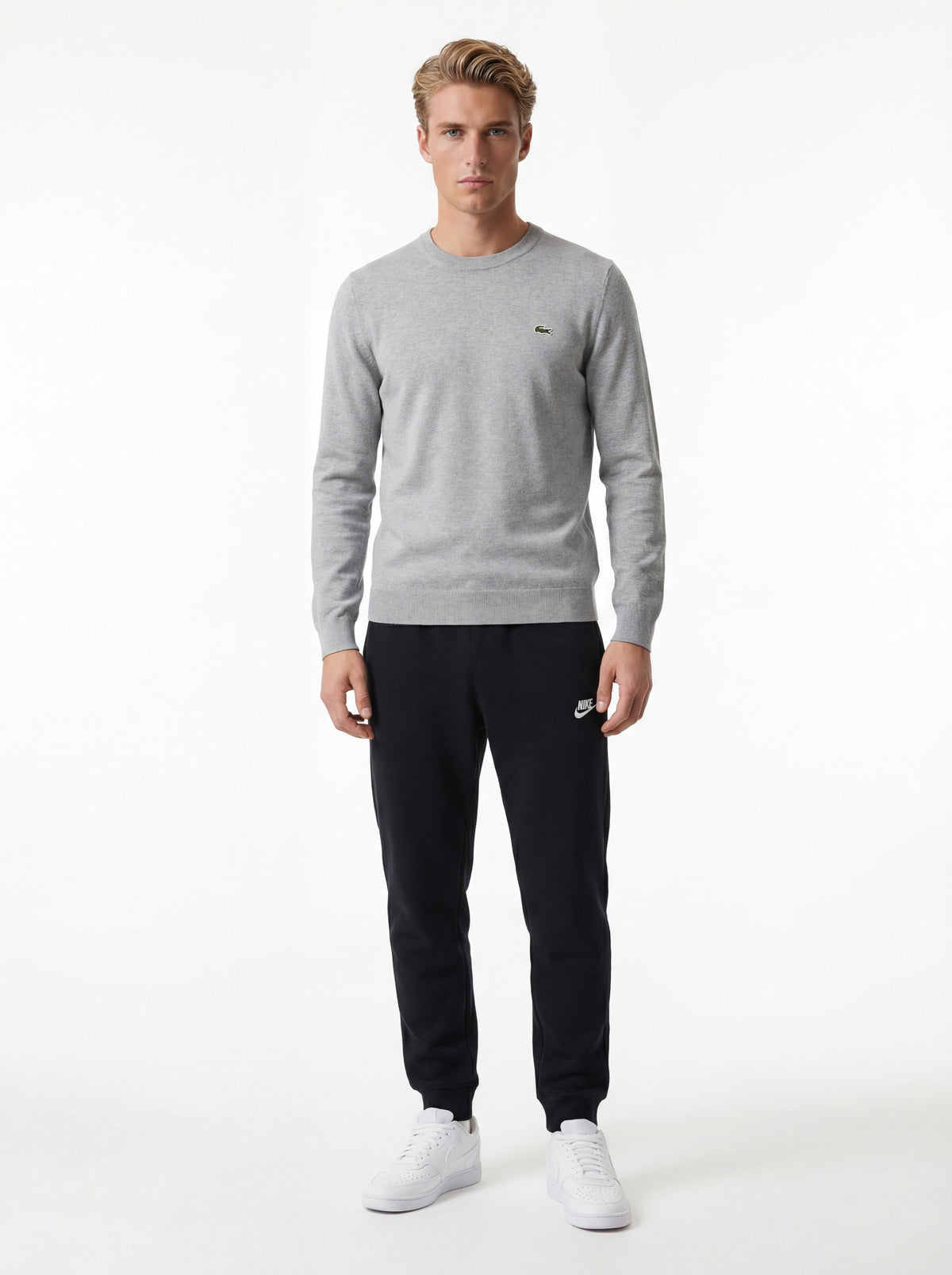 Nike court vision + Lacoste Maglioncino + Nike Pantaloni Tuta - 01