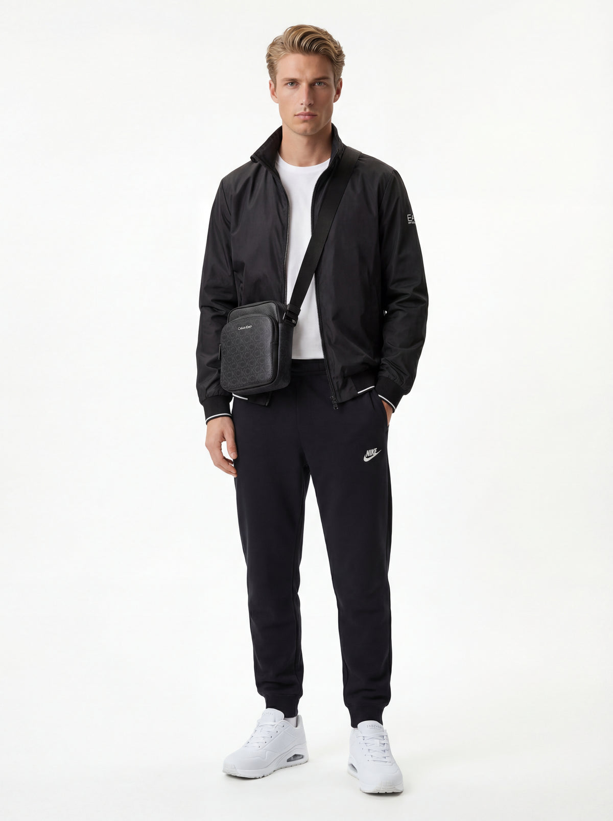 Skechers 52458 W + Emporio Armani Giubbino P + Nike Pantaloni Tuta + Calvin Klein Tracolla - 01